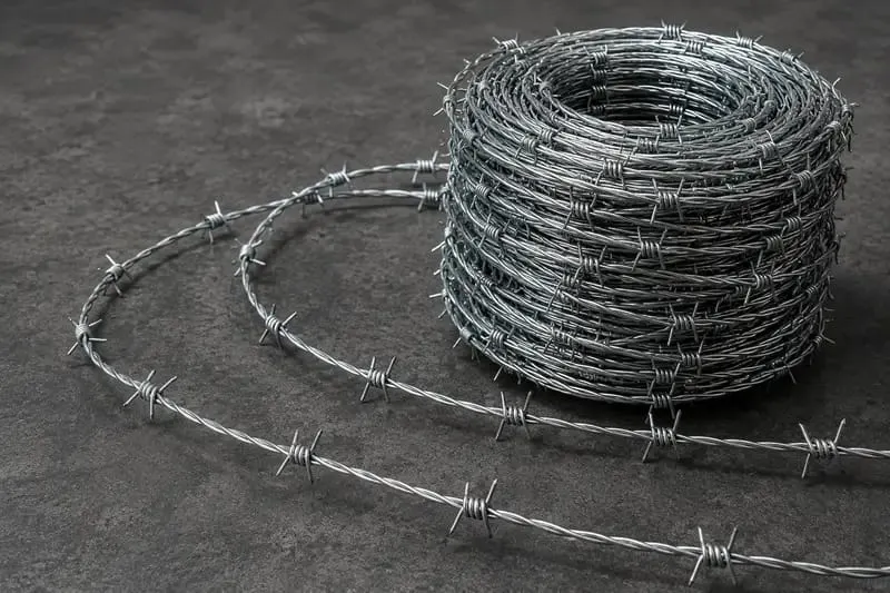 Heavy Galvanized Iron GI Barbed Wire Roll Manufactured by Sai Industries
